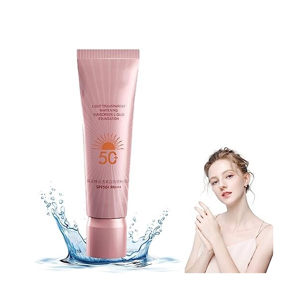 Achieves Korean Flawless Glass Skin, Korean Whitening Sunscreen Foundation, 3 in 1 Whitening Sunscreen Foundation, Korean Bb 