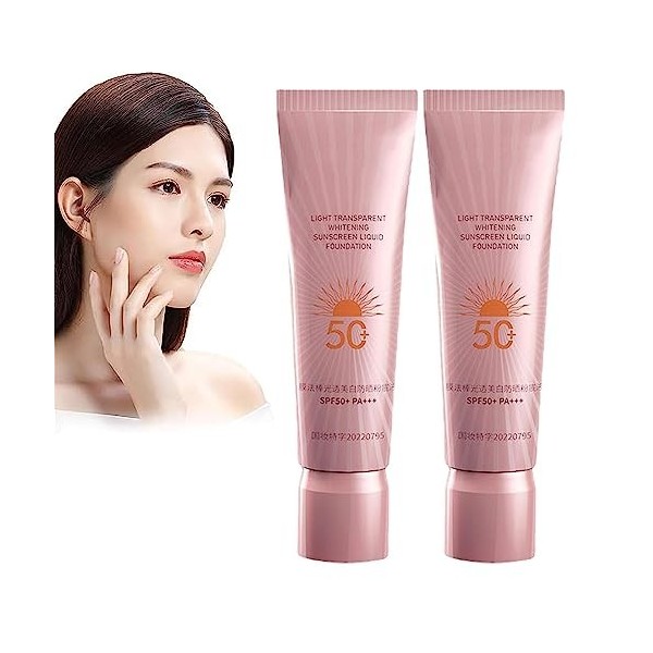 MIDUNU 3 in 1 Whitening Sunscreen Foundation, Spf50+ Sunscreen Cream, Korean Whitening Sunscreen Foundation, Sunscreen Concea