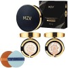 MZV Air Cushion BB Cream Waterproof Foundation, Water Bead Tricolor Latte Concealer Cushion, Long-lasting Moisturizing Air Cu