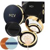 MZV Air Cushion BB Cream Waterproof Foundation, Water Bead Tricolor Latte Concealer Cushion, Long-lasting Moisturizing Air Cu