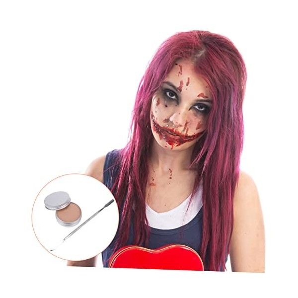 KALLORY 1 Set Halloween Cire Pour La Peau Effets Spéciaux Cire Pour La Peau Outils De Cire De Cicatrice Maquillage Ensemble D