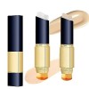 Double Sided Concealer with Brush, Dual Action Full Coverage Foundation Stick, 2-in-1 Colour Changing Full Coverage Foundatio