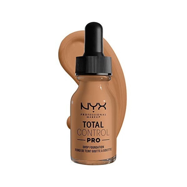 NYX Professional Makeup Total Control Pro Drop Fond de Teint Goutte à Goutte, Dosage Précis, Couvrance Modulable et Personnal