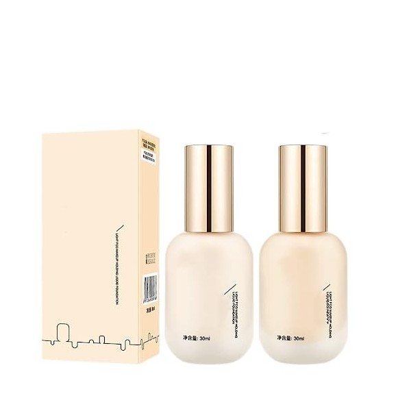 Hydrating Waterproof and Light Long Lasting Foundation, Light Fog Makeup Holding Liquid Foundation, Moisturizing Concealer fo