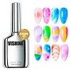 Vishine 16ml Matte Top Coat Vernis à Ongles Semi-permanent Effect Matte, Vernis Gel Soak Off UV LED pour Nail Art Manicure 00