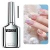 Vishine 16ml Matte Top Coat Vernis à Ongles Semi-permanent Effect Matte, Vernis Gel Soak Off UV LED pour Nail Art Manicure 00