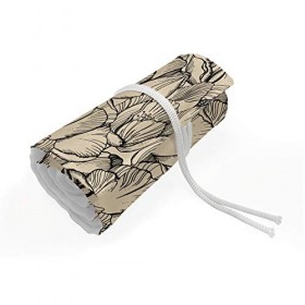 ABAKUHAUS Botanico Trousse à Crayon Enroulable, Vintage Madre Natura Arte, Organisateur de Crayon Durable & Portatif, 36 Trou