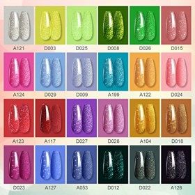 Vernis Semi-Permanent, 27 Pcs Vernis à Ongles Kit Semi Permanent 24 Couleurs Lot Vernis Gel Semi Permanent UV Led Avec 3 Base