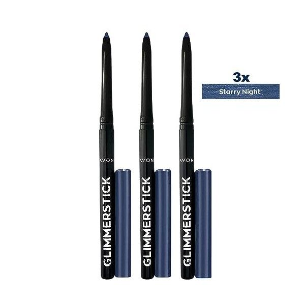 3 x Avon Glimmerstick Eyeliner in Starry Night Blue Eyeliner / Khôl / Crayon