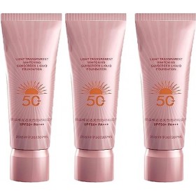Fond de teint crème solaire 3 en 1 - Fond de teint crème BB - Fond de teint liquide - 30 g 3 pièces 