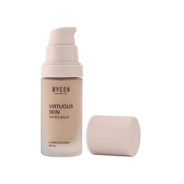 WYCON Cosmetics VIRTUOUS SKIN - Fond de Teint Liquide Vegan Finition Éclat Naturel, Effet Lissé et Repulpé, Couvrance Légère