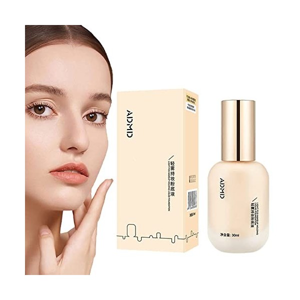 Hydrating Waterproof and Light Long Lasting Foundation, ADMD Light Fog Makeup Holding Liquid Foundation - Moisturizing and Co