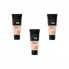 Maybelline New York Fond de teint Fluide Fit Me Matte & Poreless - 130 Beige Chamois, Lot de 3 3 x 30ml 