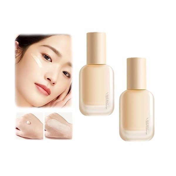 Joco Foundation,Joco Creamy Liquid Foundation,Light Yarn Beauty Foundation Liquid,40ml Joco Cream Set 