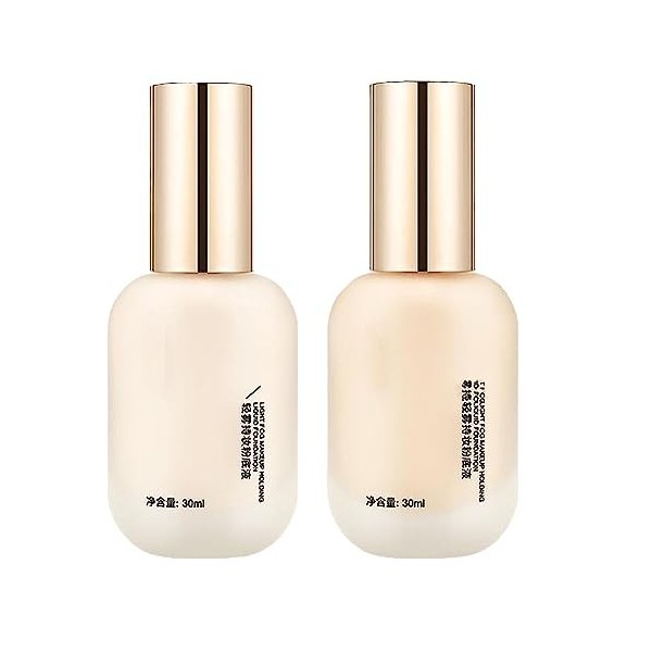 Hydrating Waterproof and Light Long Lasting Foundation, Admd Light Fog Makeup Holding Liquid Foundation color+ivory white 