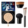 Mushroom Head Air Cushion CC Cream, Moisturizing Concealer BB Cream with Foundation Brush, Face Foundation Makeup Full Covera