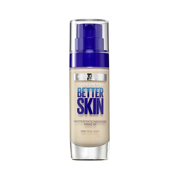 Maybelline New York Super Stay Better Skin Fond de teint True Ivory 03 / Teinte de peau pour une couverture longue durée et u