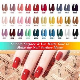 STINLAND 33 Vernis Semi Permanent, 30 Couleurs Vernis à Ongles Manucure Nail Art Lot Gel UV LED Soak Off Semi Permanent 8ML K