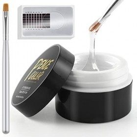 PEACECOLOR 15ML Clear Gel Construction Ongle UV - Extension et Modelage, Gel Niveleur Pour Les Surfaces Rugueuses Des Ongles 