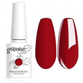 Vishine Vernis à ongles 8ml Semi-permanent Gel Polish UV LED Soak Off Manucure Rouge sang 1337