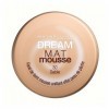 Maybelline New York Dream Mat Mousse Fond de Teint Mat Unifiant En Mousse Micro-Aérée 70 Cacao 1 Unité