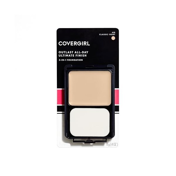 CoverGirl Ultimate Finish Liquid Powder Make Up Classic Ivory W 410, 0.4 Ounce Compact by COVERGIRL