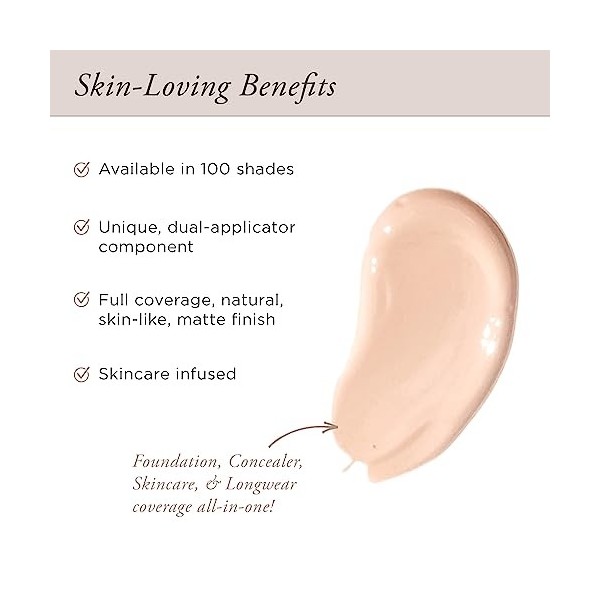 Pur Minerals 4-in-1 Love Your Selfie Longwear Foundation and Concealer - LG3 For Women 1 oz Makeup