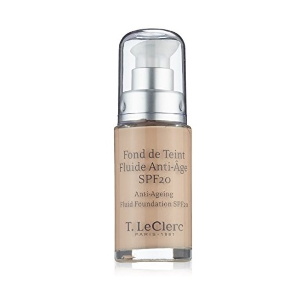 T.Leclerc Fond de Teint Fluide Anti-Ã‚ge SPF 20 30 ml - Teinte : 02 : Clair Rosé Satiné