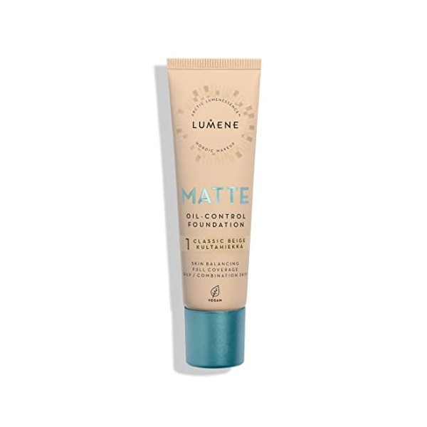 Lumene Mat Fond de teint sans huile de contrôle pour peaux grasses et mixtes une couverture complète avec Arctic Cloudberry 3...