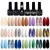 Warm Girl Gels de construction pour ongles - 3 couleurs - Kit de renforcement des ongles U V Poly Nail Art Manucure avec form