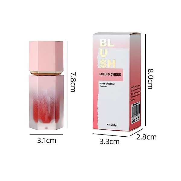 Blush Crème Léger,Imperméable Fards à Joues Liquid,Blush Liquide pour les Joues,Maquillage Blush Crème Doux,Blush Crème Liqui