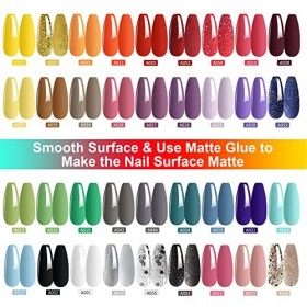 TORMAY 39pcs Vernis Semi-permanents, 36 couleurs de vernis à ongles semi-permanents à LED UV avec base et couche supérieure, 