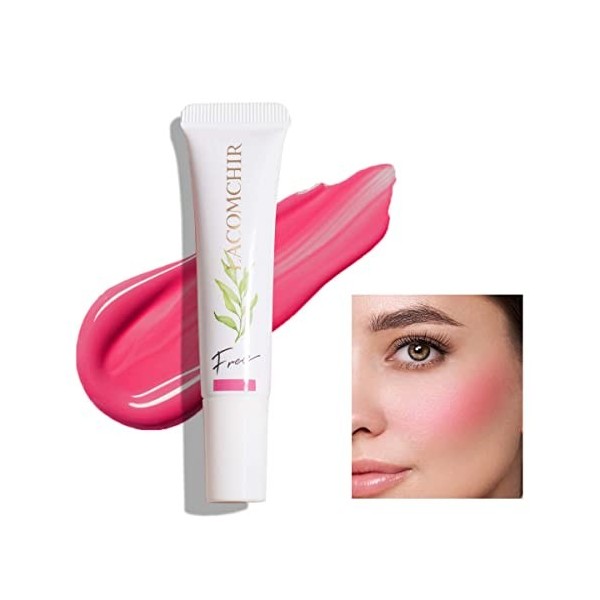 LACOMCHIR Dewy Cheek Tint Fard à Joues Liquide Blush Creme Maquillage Hydratant Apesanteur Longue Durée Respirant Sans Cruaut