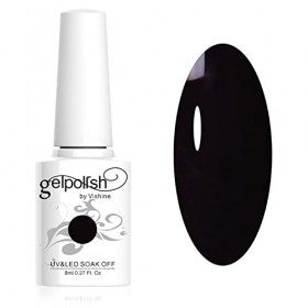 Vishine Vernis à ongles Semi-permanent Soak Off UV LED Gel Polish Nail Gel Manucure Noir 687 