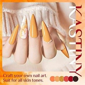 Vernis Semi Permanent, Kastiny 9 DIY Manucure Cadeau Kit avec Base Top Coat Mat& Brillante, UV LED Vernis à Ongles Gel Soak O