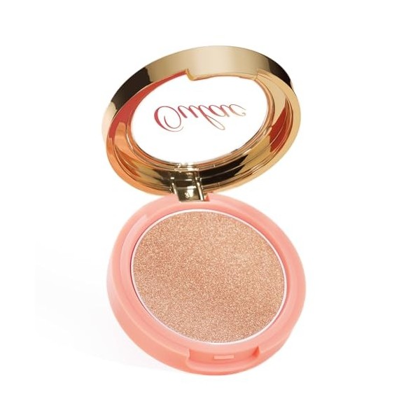 Oulac Fard à Joue Illuminateur de Teint Maquillage Highlighter,Eclat naturel,Couleur Riche,Maquillage Végétalien,4.8g,F08 Glo