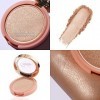 Oulac Fard à Joue Illuminateur de Teint Maquillage Highlighter,Eclat naturel,Couleur Riche,Maquillage Végétalien,4.8g,F08 Glo