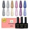 YSUVIN Vernis Semi Permanent Magnétique, 9D Cat Eye Magnetic Vernis Gel Soak Off UV/LED Manucure Kit DIY Nail Salon, 6 Couleu