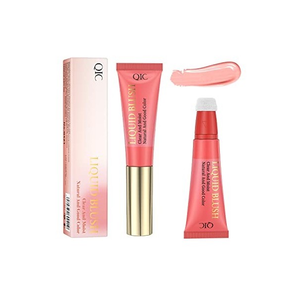 Dyceittdia Liquid Blush,Blush crème doux pour les joues,Crème Liquid Blush avec Cushion Applicator pour la teinte des joues,M