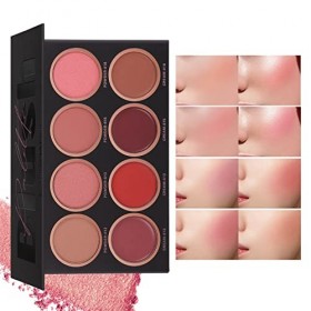 8 Couleurs Maquillage Blush, Mat Longue Durée Éclaircissant Teint Réparation Maquillage Nude Portable Maquillage Blush, Palet