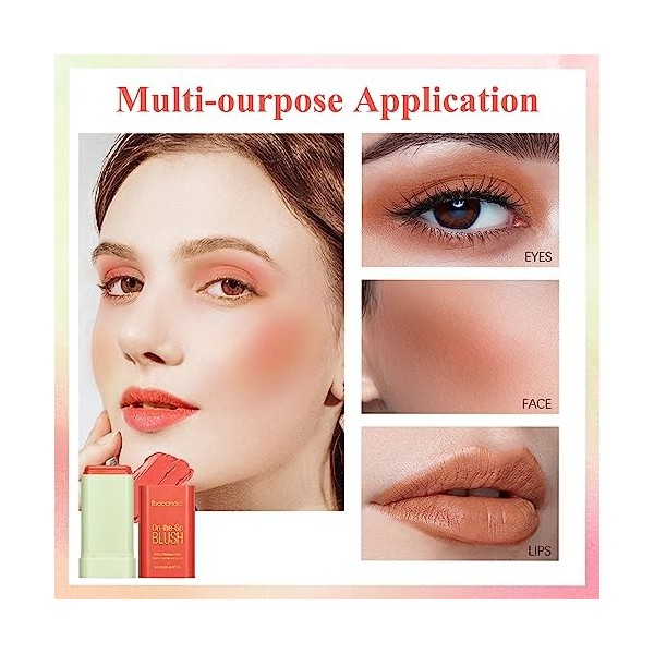 Blush Stick 1PCS Hydratant Teinté Creamy Solide Polyvalent Bâton De Fard à Joues Résistant à Leau Peut être Utilisé Pour Les