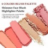 Boobeen Blush Poudre Palette Maquillage Visage Poudre Palette Fards à Joues Crème Palette Contour Bronzer Poudre