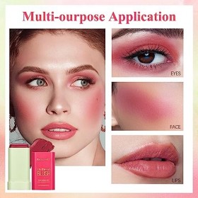 Blush Stick 1PCS Hydratant Teinté Creamy Solide Polyvalent Bâton De Fard à Joues Résistant à Leau Peut être Utilisé Pour Les
