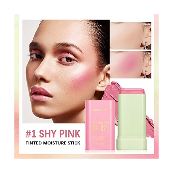 Multi-usage Maquillage Visage Blush Stick - Hydratant solide Teinté Beauté | Imperméable à l’eau Natural Nude Makeup Blush po