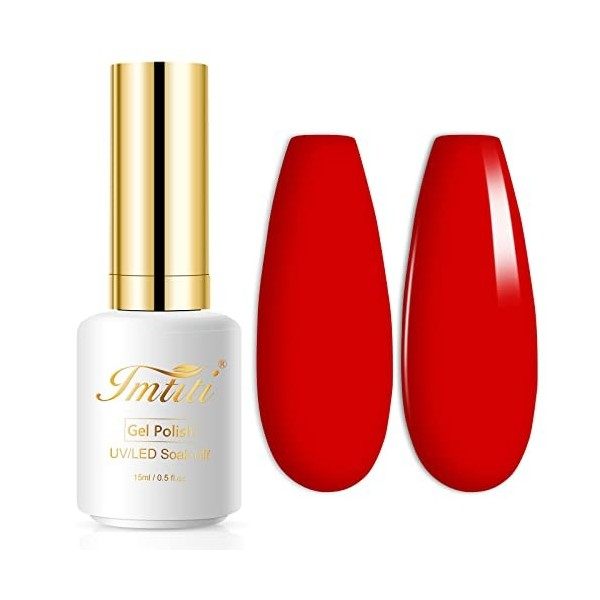 Imtiti Gel Vernis à Ongles,1 pièce, vernis à ongles gel rose néon clair, vernis à ongles en gel Soak Off, Nail Art Manicure S