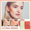 Pixi Blush Stick, Bâton Blush Effet Fards à Joues, Fard à Joue Blush Waterproof Milk Blush Maquillage Blush, 3 in 1 Cream Bât