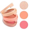 Boobeen Blush and Highlighter Kit, 3 in 1 Makeup Powder Palette Shimmer Bronzer, Orange&Pink Matte Blusher Blendable Glow Fac