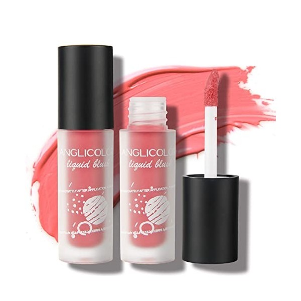 Anglicolor Blush Liquide Creme Maquillage,éclaircir le teint et mettre en valeur la beauté naturelle Fard à joues léger, liss