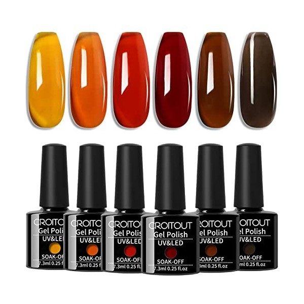 Croitout Vernis Semi Permanent Caméléon,Verni Semi Permanent Thermique Temperature Chanement,Vernis Uv Semi Permanent Gel UV ...