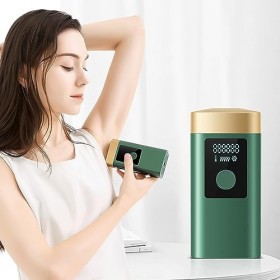 DAM Épilateur LUMIÈRE PULSÉE 023 IPL 9900000 intégral corps et visage. 13,7 x 3,4 x 6,5 cm. Couleur : Vert